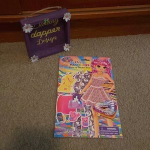 Lisa Frank Diva Fashions Dress Up Sticker Doll (Cherri)- New
